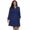 Plus Size Croft & Barrow® Waffle-Knit Kimono Robe -Barrow Sales 2668341 Navy