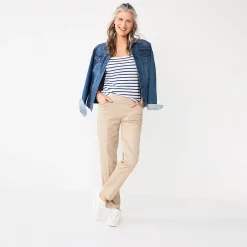 Women's Croft & Barrow® Effortless Stretch Pull-On Straight-Leg Pants 12 Women's Croft & Barrow® Effortless Stretch Pull-On Straight-Leg Pants -Barrow Sales 3354493 ALT5