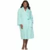 Plus Size Croft & Barrow® Shawl-Collar Waffle Robe -Barrow Sales 3445495 Aqua