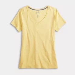 Women's Croft & Barrow® Essential V-Neck Tee -Barrow Sales 3482291 ALT5