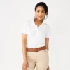 Women's Croft & Barrow® Essential Classic Pique Polo Shirt -Barrow Sales 3508798 White