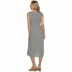 Women's Croft & Barrow® Smocked Swing Midi Dress -Barrow Sales 3567056 ALT
