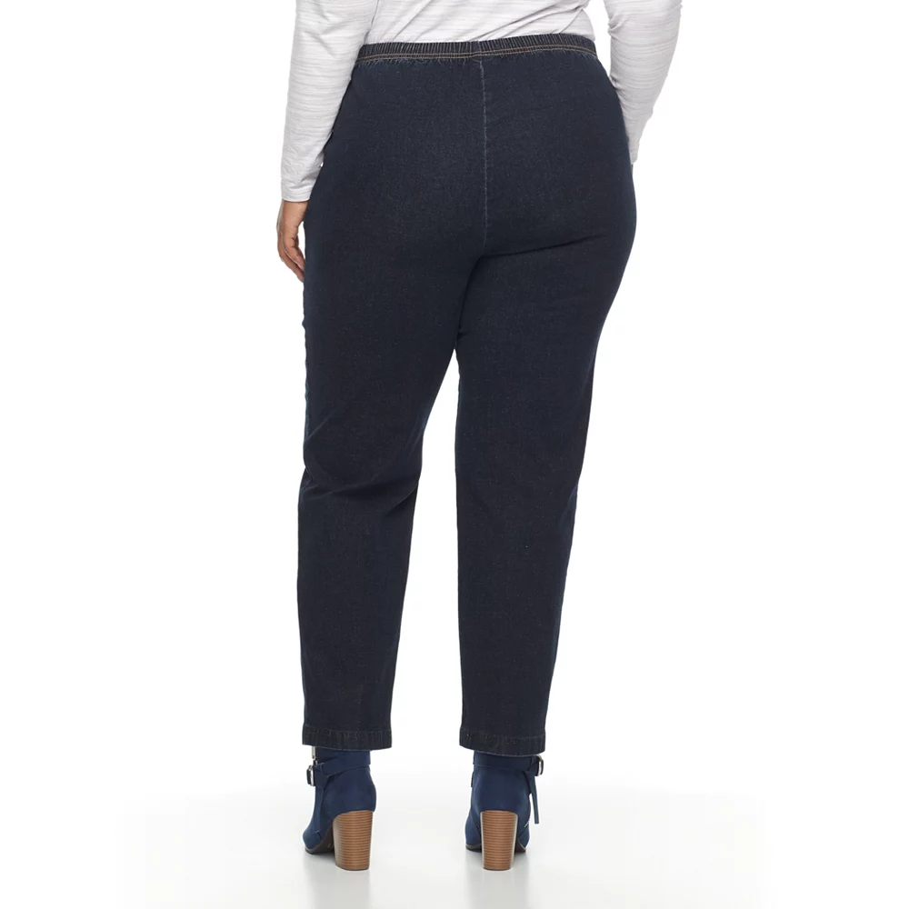 Plus Size Croft & Barrow® Pull-On Tapered-Leg Jeans 4 Plus Size Croft & Barrow® Pull-On Tapered-Leg Jeans - Image 2