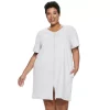 Plus Size Croft & Barrow® Waffle-Knit Zip-Front Robe -Barrow Sales 3919610 White