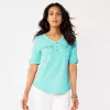 Women's Croft & Barrow® Roll-Tab Utility Henley Top 1 Women's Croft & Barrow® Roll-Tab Utility Henley Top -Barrow Sales 4777816 Barefoot Beach