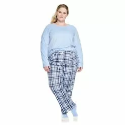 Plus Size Croft & Barrow® Velour Long Sleeve Pajama Top & Pajama Pants Set 7 Plus Size Croft & Barrow® Velour Long Sleeve Pajama Top & Pajama Pants Set -Barrow Sales 5041065 ALT2