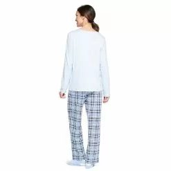 Women's Croft & Barrow® Long Sleeve Pajama Top & Pajama Pants Sleep Set -Barrow Sales 5044284 ALT