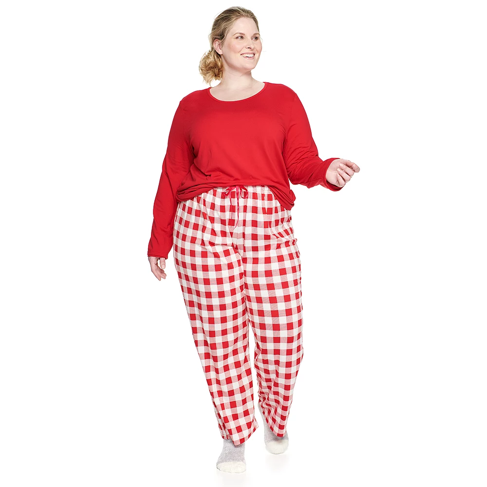 Plus Size Croft & Barrow® Long Sleeve Pajama Top & Pajama Pants Set 5 Plus Size Croft & Barrow® Long Sleeve Pajama Top & Pajama Pants Set - Image 3