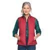 Petite Women's Croft & Barrow® Woven Quilted Vest -Barrow Sales 5055459 Red
