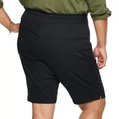 Plus Size Croft & Barrow® Effortless Stretch Bermuda Shorts -Barrow Sales 5180986 ALT