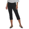 Petite Croft & Barrow® Effortless Stretch Capri Pants -Barrow Sales 5188907 Black