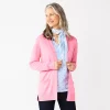 Women's Croft & Barrow® Open-Front Cardigan -Barrow Sales 5214896 Pink