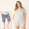 Plus Size Croft & Barrow® 3-Piece Pajama Top, Pajama Shorts & Pajama Skimmers Sleep Set 1 Plus Size Croft & Barrow® 3-Piece Pajama Top, Pajama Shorts & Pajama Skimmers Sleep Set -Barrow Sales 5317544 Navy Multi Floral