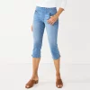 Women's Croft & Barrow® Pull-On Denim Capri -Barrow Sales 5339901 Medium Wash