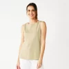 Women's Croft & Barrow® Essential Tank -Barrow Sales 5491698 Beige