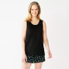 Petite Croft & Barrow® Pajama Tank & Pajama Shorts Sleep Set 1 Petite Croft & Barrow® Pajama Tank & Pajama Shorts Sleep Set -Barrow Sales 5514288 Black Buds