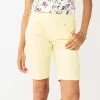 Women's Croft & Barrow® Pull-On Bermuda Jean Shorts