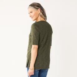 Women's Croft & Barrow® Elbow-Sleeve Cardigan -Barrow Sales 5533225 ALT