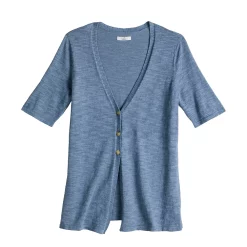 Women's Croft & Barrow® Elbow-Sleeve Cardigan -Barrow Sales 5533225 ALT5