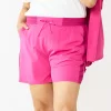 Plus Size Croft & Barrow® Classic Comfort Collection Drawstring Shorts -Barrow Sales 5535401 Fuchsia