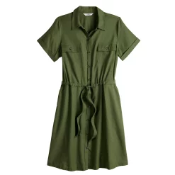 Women's Croft & Barrow® Utility Shirt Dress -Barrow Sales 5576956 ALT5
