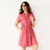 Petite Croft & Barrow® Belted Utility Dress -Barrow Sales 5580404 Watermelon