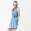 Women's Croft & Barrow® Sleeveless Chambray Shirtdress -Barrow Sales 5585765