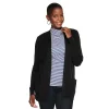 Petite Croft & Barrow® Classic Ribbed Open-Front Cardigan -Barrow Sales 5588506 Black
