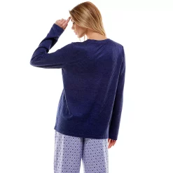 Women's Croft & Barrow® Whisperluxe Long Sleeve Pajama Top -Barrow Sales 5597044 ALT