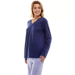 Women's Croft & Barrow® Whisperluxe Long Sleeve Pajama Top -Barrow Sales 5597044 ALT2