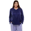 Plus Size Croft & Barrow® Whisperluxe Long Sleeve Pajama Top -Barrow Sales 5597046 Heather Navy