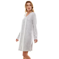 Women's Croft & Barrow® Whisperluxe Long Sleeve Sleepshirt 8 Women's Croft & Barrow® Whisperluxe Long Sleeve Sleepshirt -Barrow Sales 5597048 ALT2
