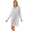 Women's Croft & Barrow® Whisperluxe Long Sleeve Sleepshirt 2 Women's Croft & Barrow® Whisperluxe Long Sleeve Sleepshirt -Barrow Sales 5597048 Hide Print