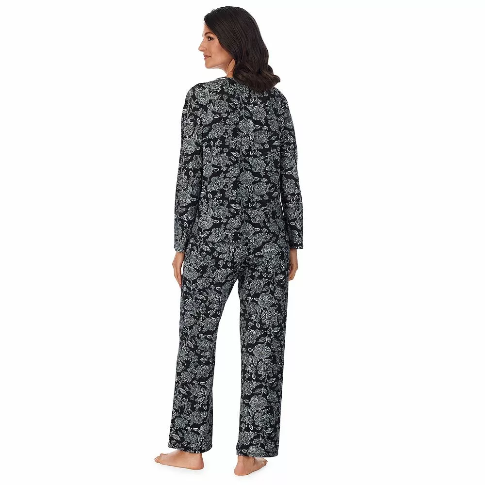 Petite Croft & Barrow® Cozy Long Sleeve Pajama Top & Pajama Pants Sleep Set 4 Petite Croft & Barrow® Cozy Long Sleeve Pajama Top & Pajama Pants Sleep Set - Image 2