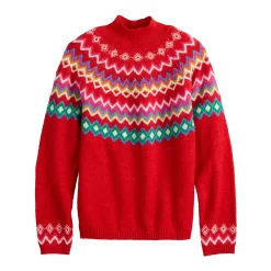 Women's Croft & Barrow® Puff-Sleeve Bobble Sweater -Barrow Sales 5655746 ALT5