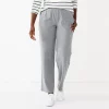 Women's Croft & Barrow® Knit Straight-Leg Pants -Barrow Sales 5667592 Gray