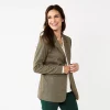 Women's Croft & Barrow® Comfort Stretch Blazer -Barrow Sales 5667838 Brown Herringbone