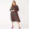 Plus Size Croft & Barrow® Midi Smocked Waist Dress -Barrow Sales 5702758 Jolly Paisley