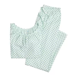 Women's Croft & Barrow® Short Sleeve Pajama Top & Pajama Pants Cotton Sleep Set -Barrow Sales 5708272 ALT5
