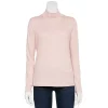 Petite Croft & Barrow® Long Sleeve Mockneck Top 1 Petite Croft & Barrow® Long Sleeve Mockneck Top -Barrow Sales 5726930 Pink Rhinestone