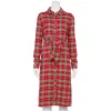 Petite Croft & Barrow® Knot-Waist Shirt Dress -Barrow Sales 5748308 Red Plaid