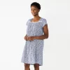 Petite Croft & Barrow® Short Sleeve Knit Nightgown 2 Petite Croft & Barrow® Short Sleeve Knit Nightgown -Barrow Sales 5773729 Navy Shells