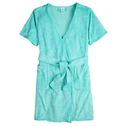 Women's Croft & Barrow® Short Sleeve Terry Wrap Robe -Barrow Sales 5796057 ALT5