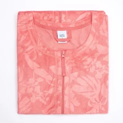 Women's Croft & Barrow® Short Sleeve French Terry Zip Robe -Barrow Sales 5796661 ALT2