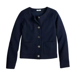 Women's Croft & Barrow® Collarless Knit Jacket -Barrow Sales 5800846 ALT5