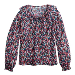 Women's Croft & Barrow® Ruffle Neck Blouse -Barrow Sales 5800880 ALT5