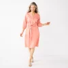 Women's Croft & Barrow® Splitneck Shirt Dress -Barrow Sales 5835874 Pink