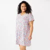 Plus Size Croft & Barrow® Short Sleeve V-Neck Sleepshirt -Barrow Sales 5932421 Multi Floral